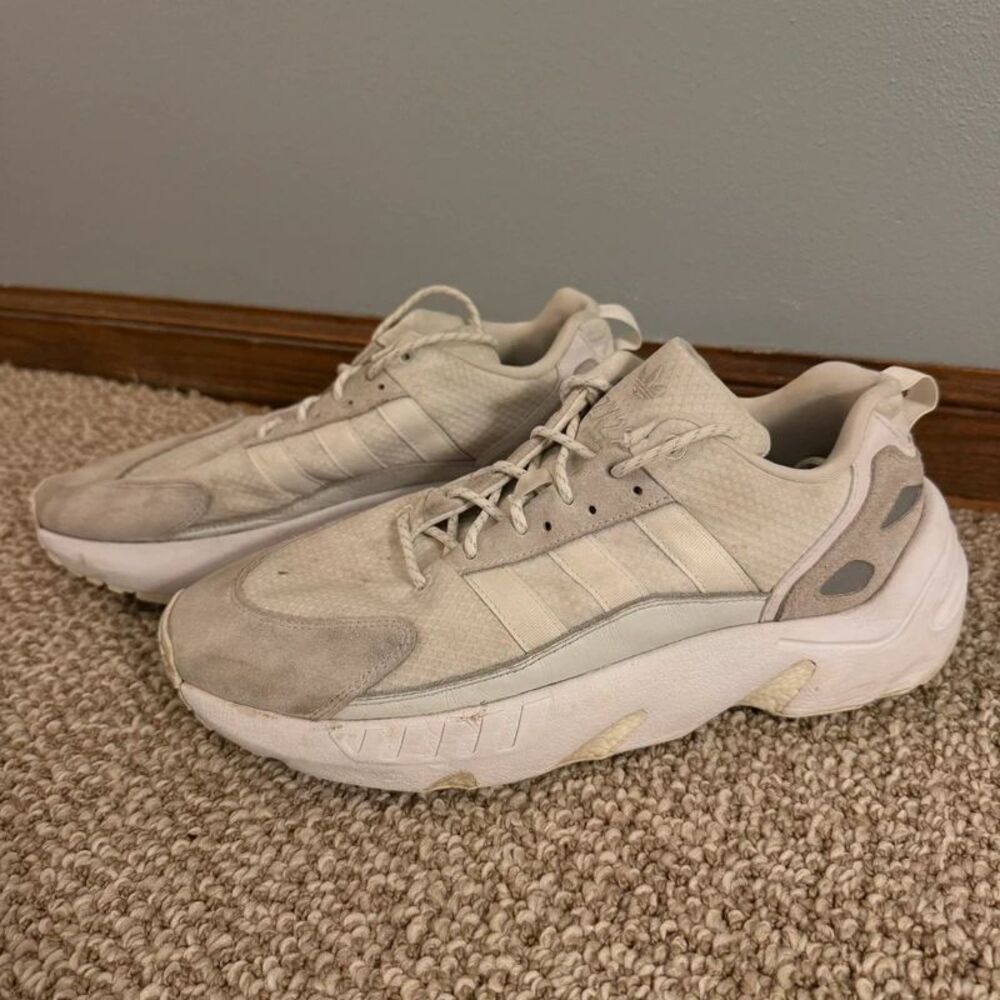 Adidas ZX 22 Boost Sneakers Off White Cream Men's Size 11